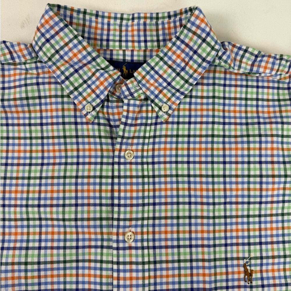 Polo Ralph Lauren 100% Cotton Oxford Plaid LS Shirt w Embroidered Pony NWT - Picture 2 of 7